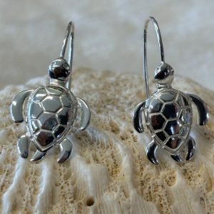 Sterling silver Turtle earrings.