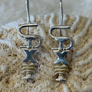 Sterling silver STX earrings