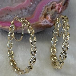 14 k gold hoop earrings