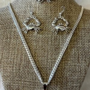 Sterling silver Cancer Zodiac sign set.