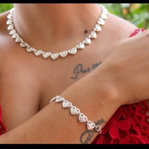 Sterling silver 10 mm Hearts puff link collection.