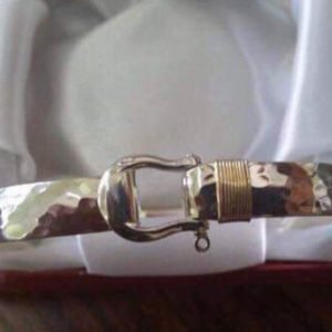 Men’s 8mm 14k gold wrapped sterling silver Shackle bracel