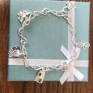 925 Sterling silver charms anklet, bracelet collection.