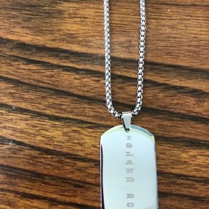 Stainless steel island boy necklace