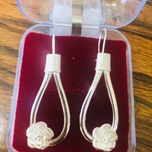 925 Sterling silver Flower Knot earrings