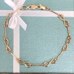 Solid 10 k gold Infinity Bracelet and Anklet collection