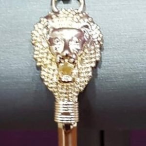 Lion head gold plated bracelet.